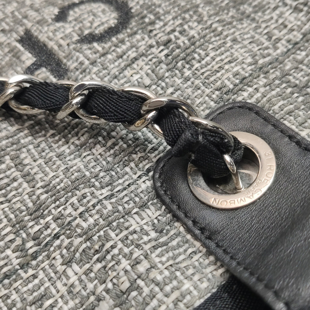 Chanel Deauville Large Gray Top Handle
