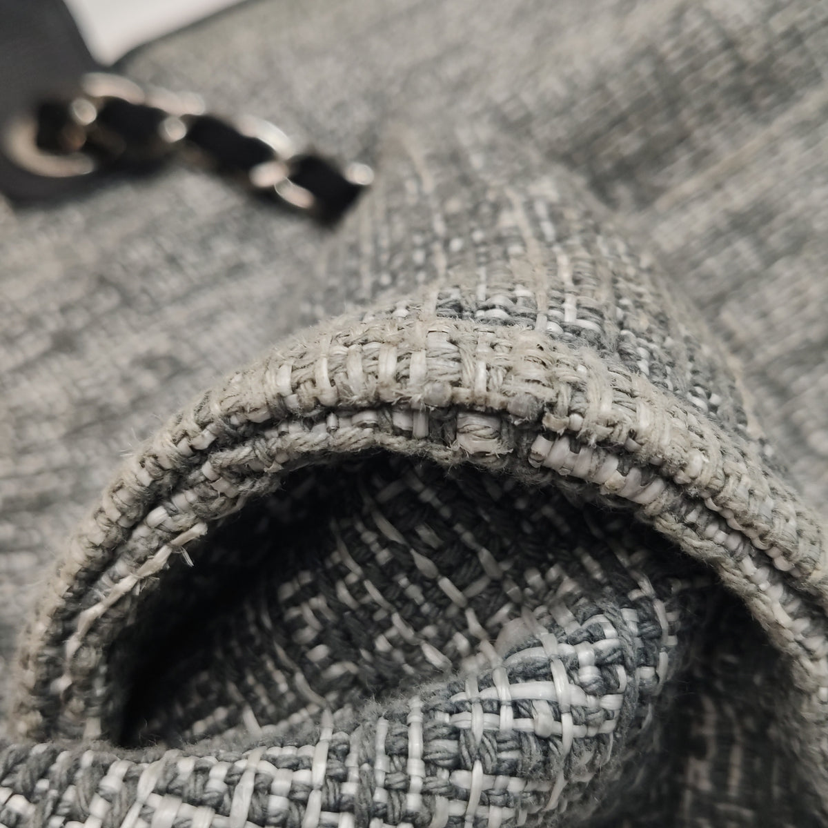 Chanel Deauville Large Gray Top Handle