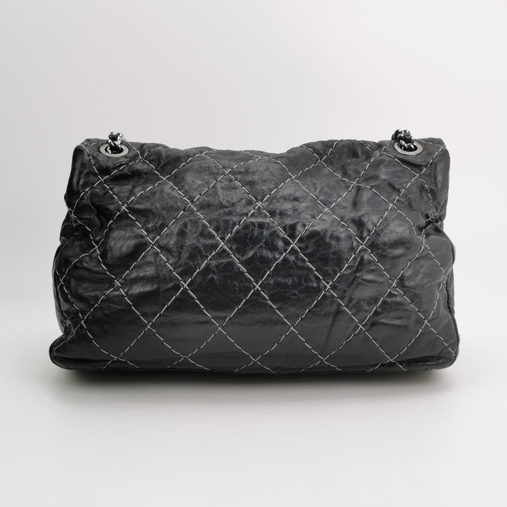 Chanel Double Stitch Flap Bag Black