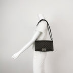 Chanel Chevron Boy Brown Caviar Medium
