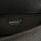 Chanel Chevron Boy Brown Caviar Medium