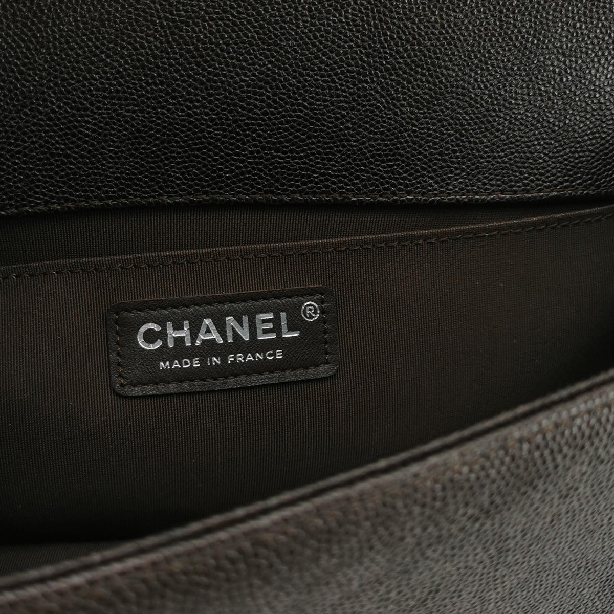Chanel Chevron Boy Brown Caviar Medium