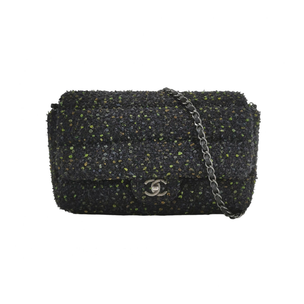 Chanel CC Tweed Flap Shoulder Bag