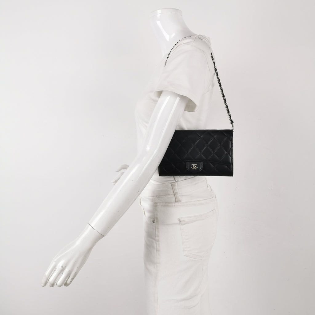 Chanel Clutch with Chain Lambskin SHW