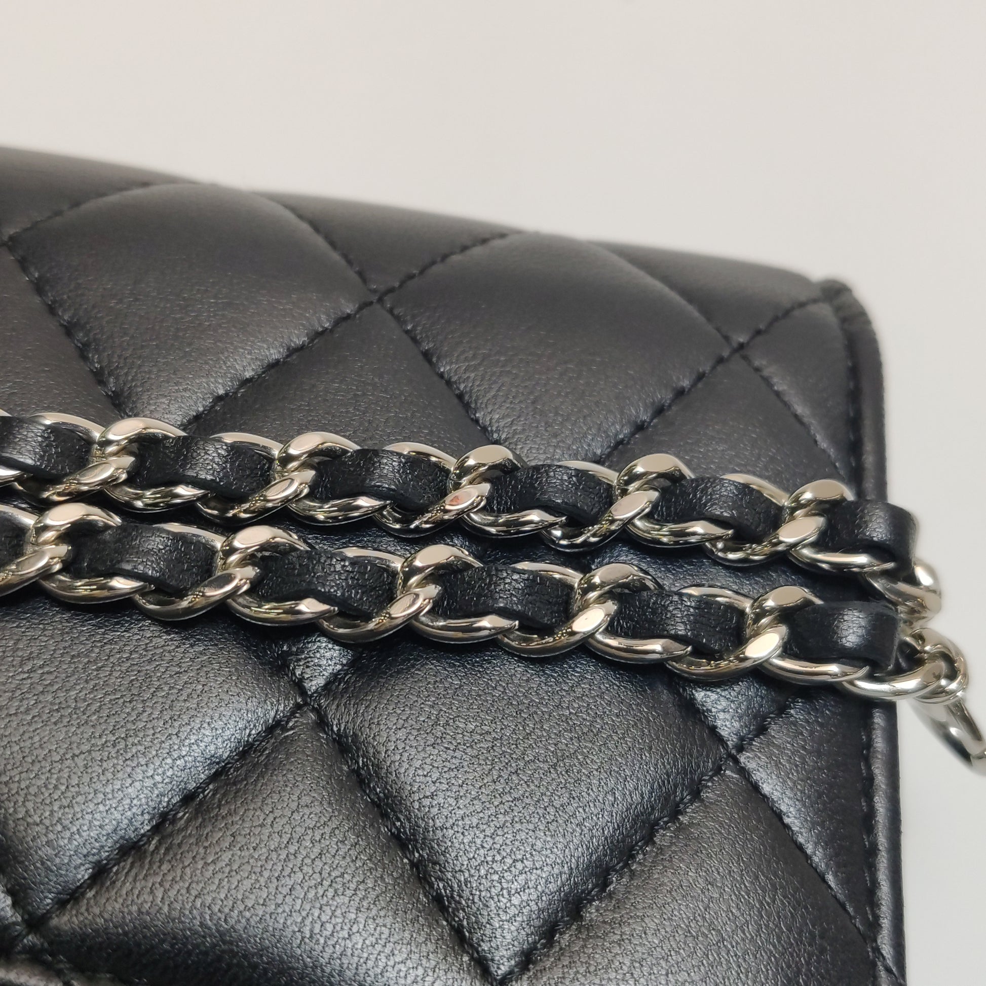 Chanel Clutch with Chain Lambskin SHW