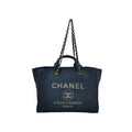 Chanel Deauville Tote Large Dark Blue