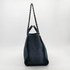 Chanel Deauville Tote Large Dark Blue