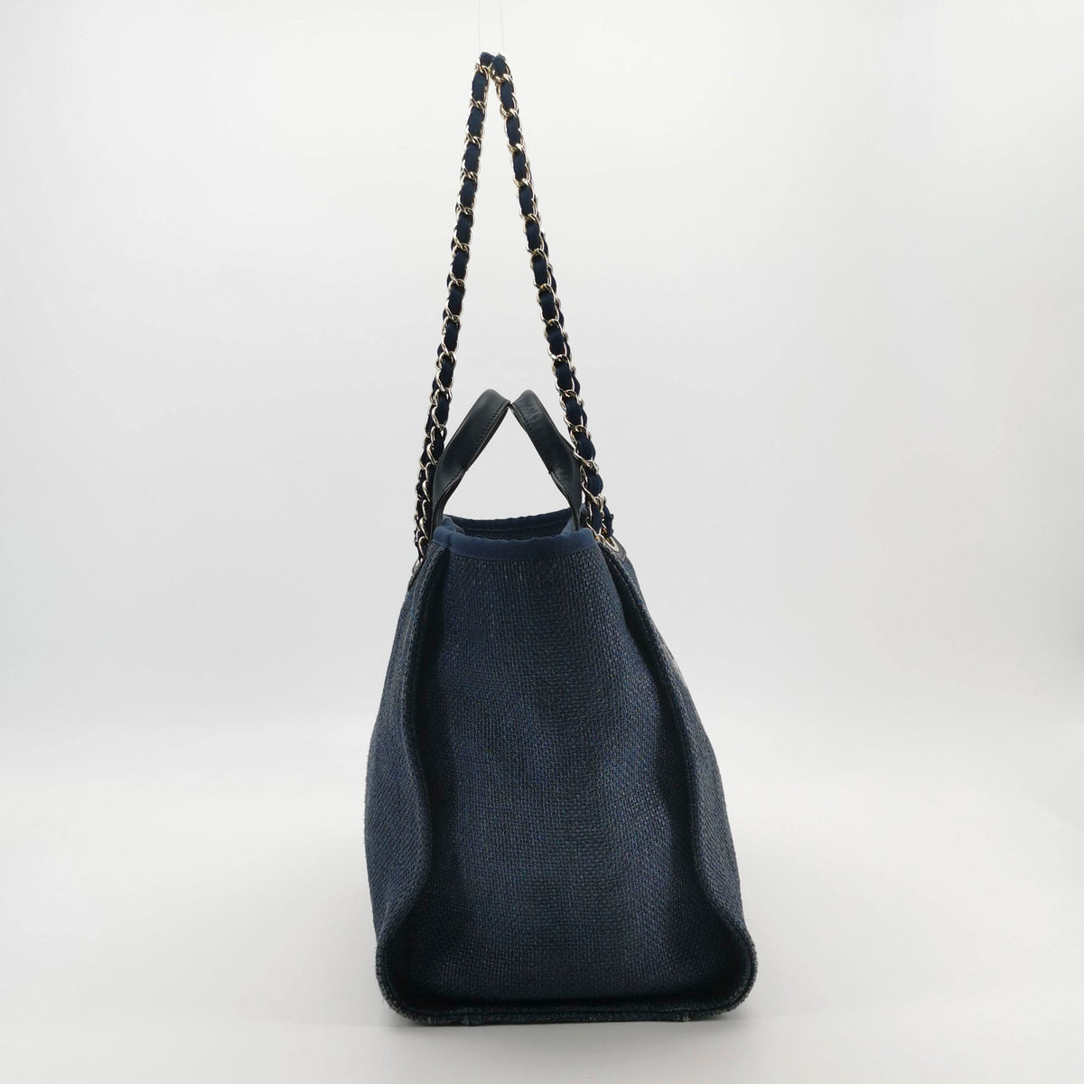 Chanel Deauville Tote Large Dark Blue