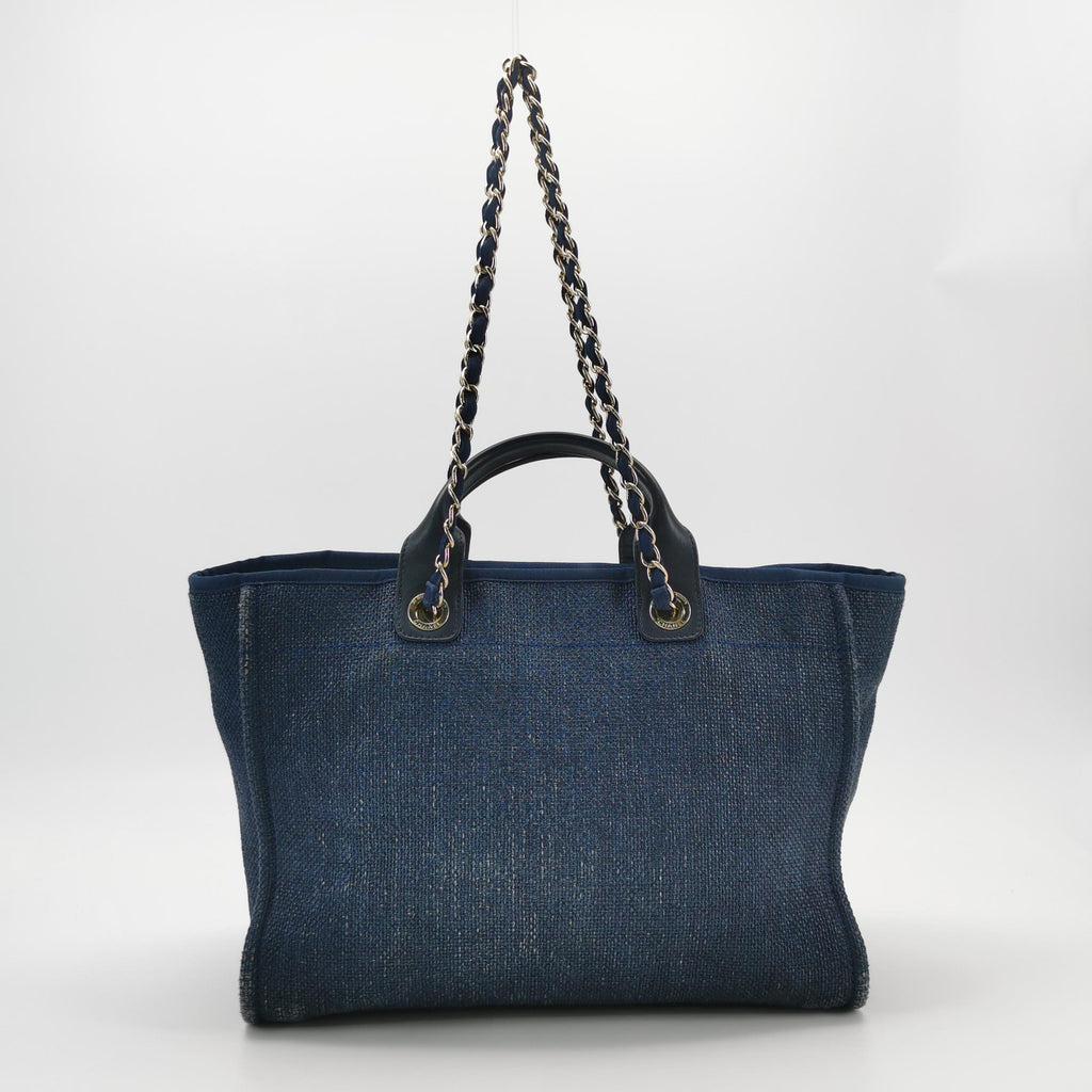 Chanel Deauville Tote Large Dark Blue