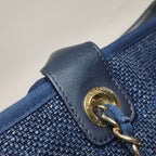 Chanel Deauville Tote Large Dark Blue