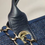 Chanel Deauville Tote Large Dark Blue
