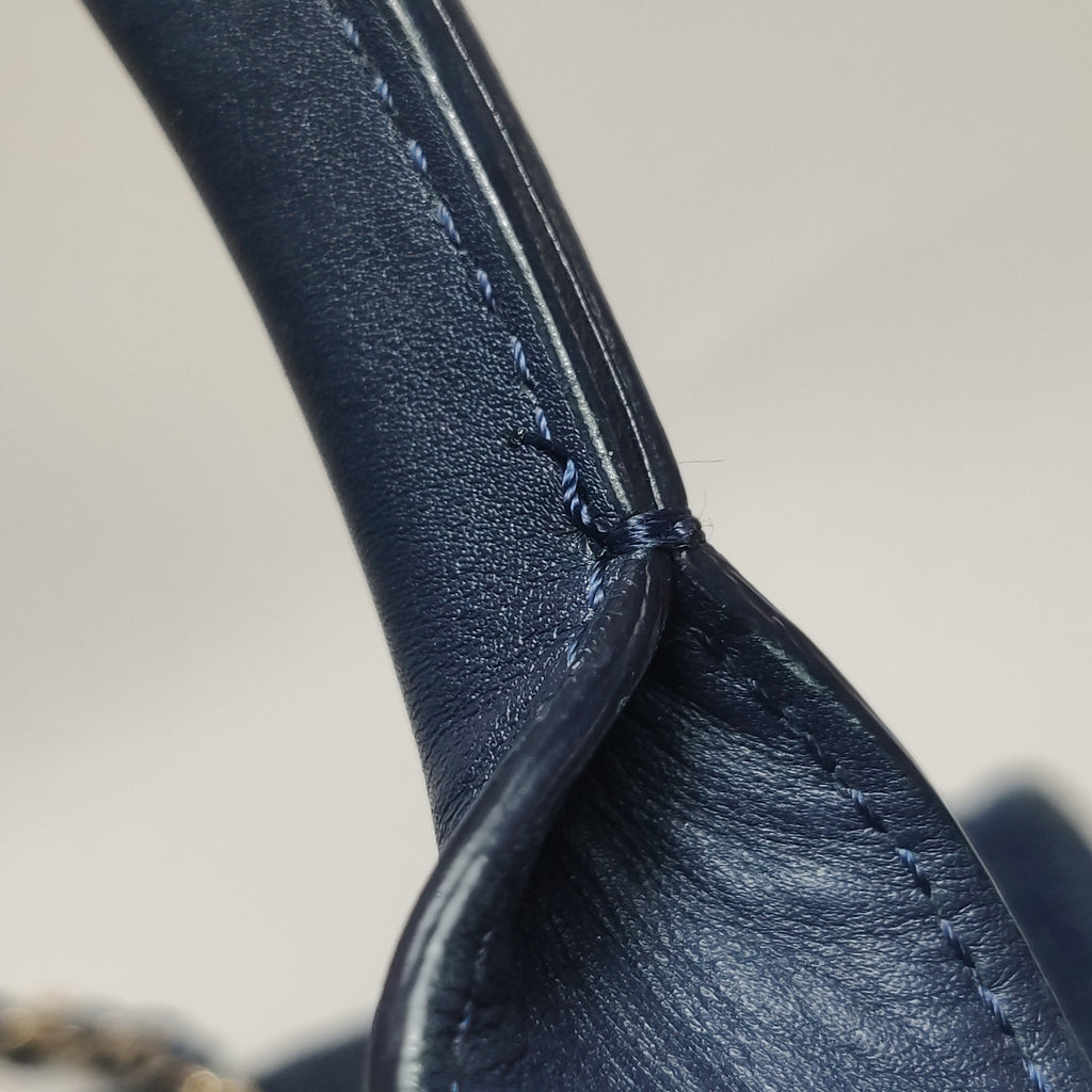 Chanel Deauville Tote Large Dark Blue