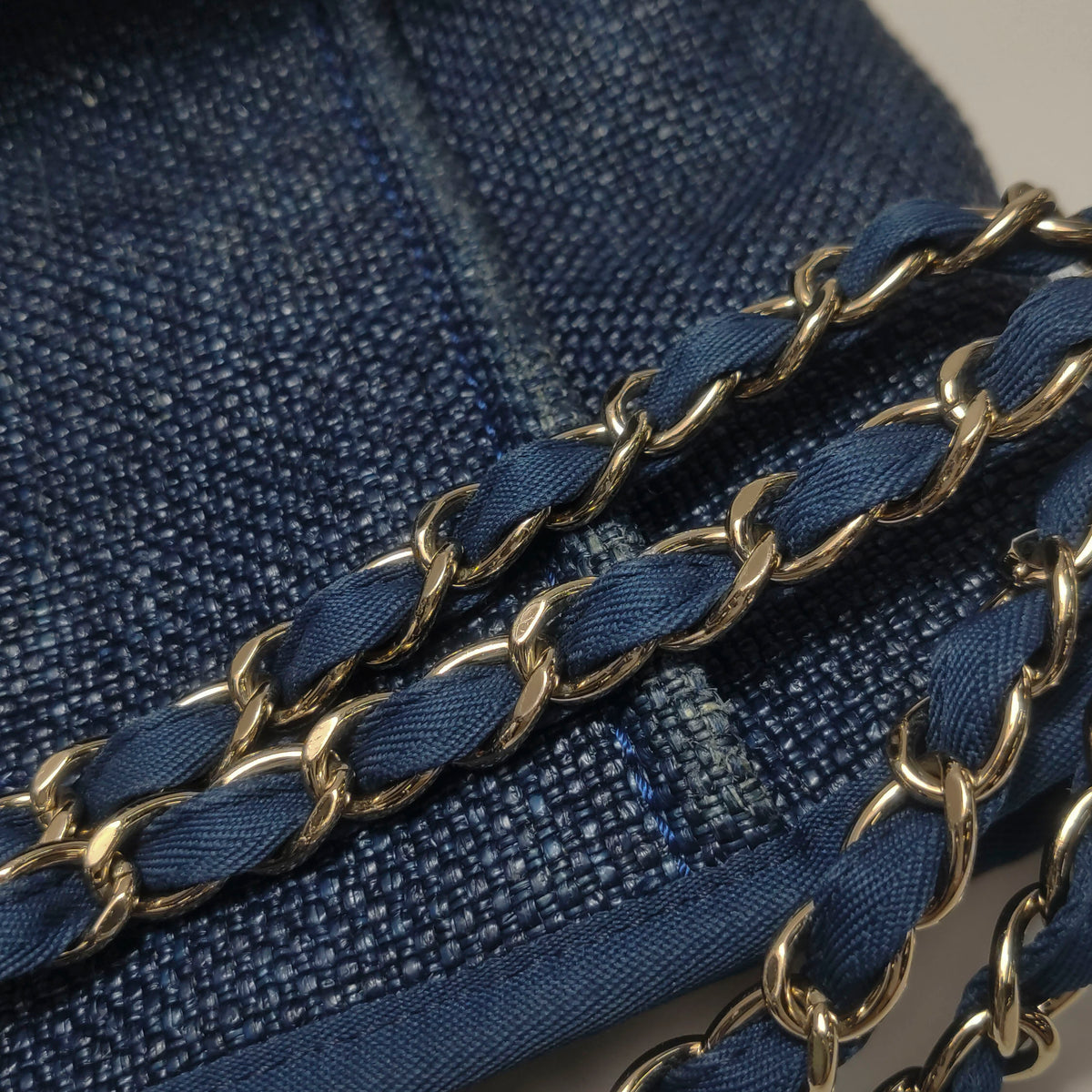 Chanel Deauville Tote Large Dark Blue