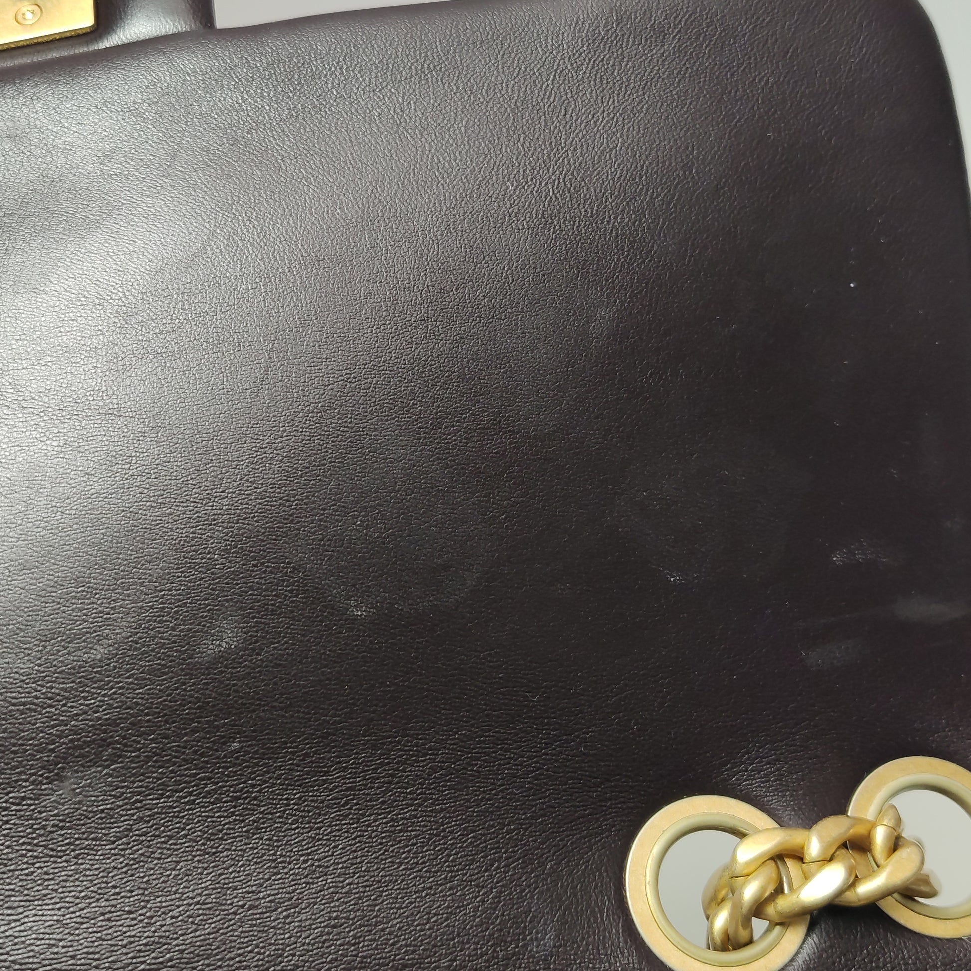 Chanel Pillow Crush Flap Bag Medium Brown Lambskin
