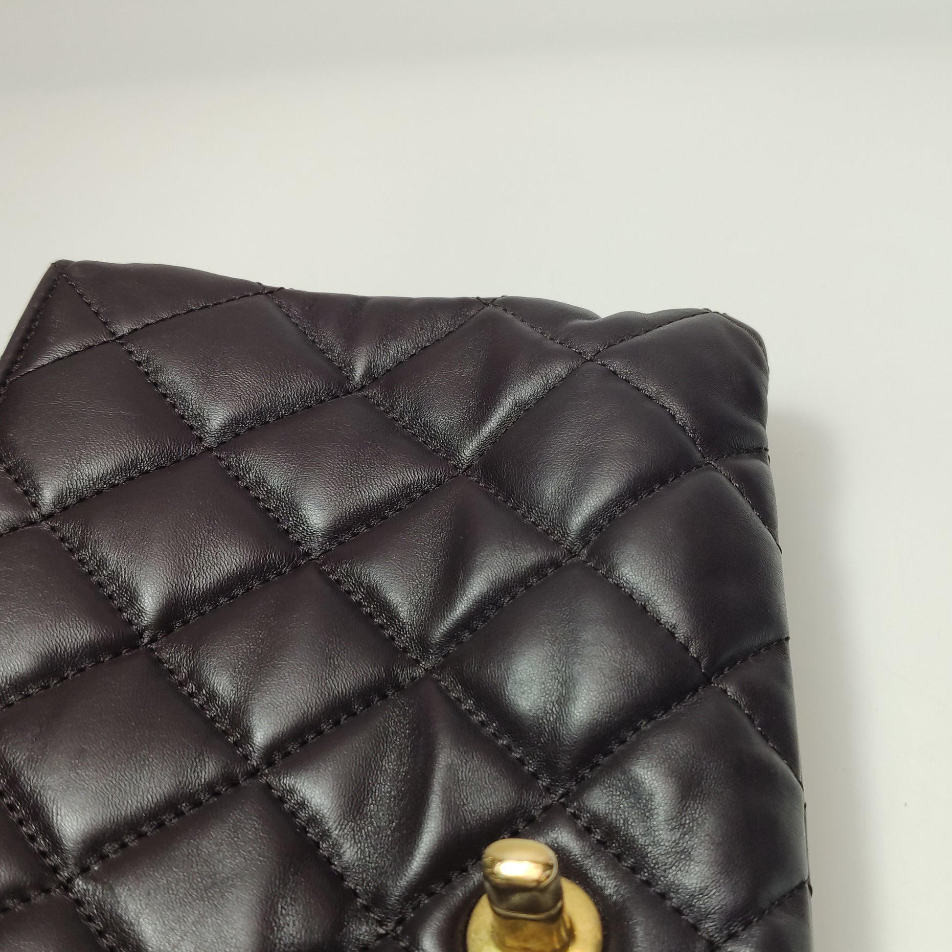 Chanel Pillow Crush Flap Bag Medium Brown Lambskin