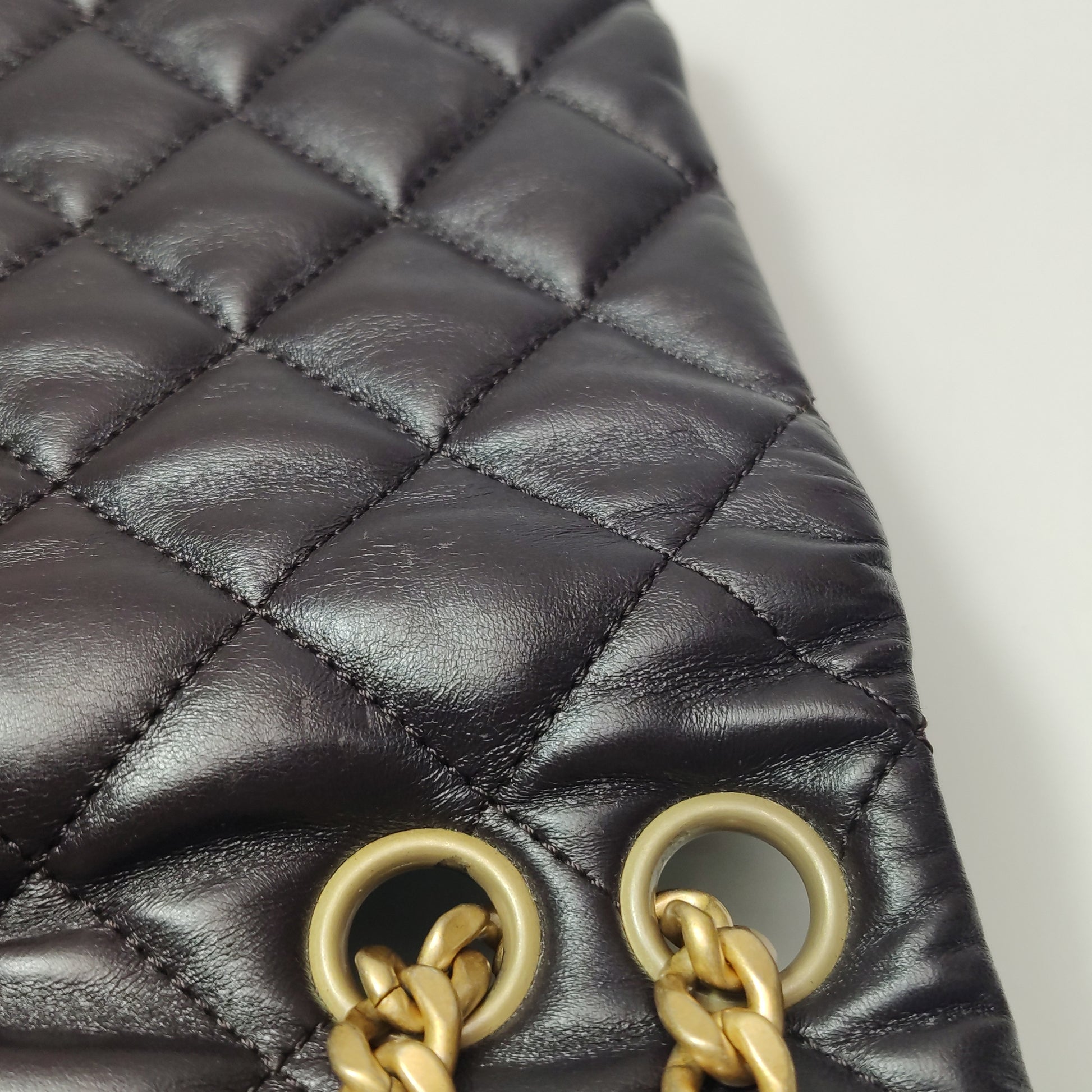 Chanel Pillow Crush Flap Bag Medium Brown Lambskin