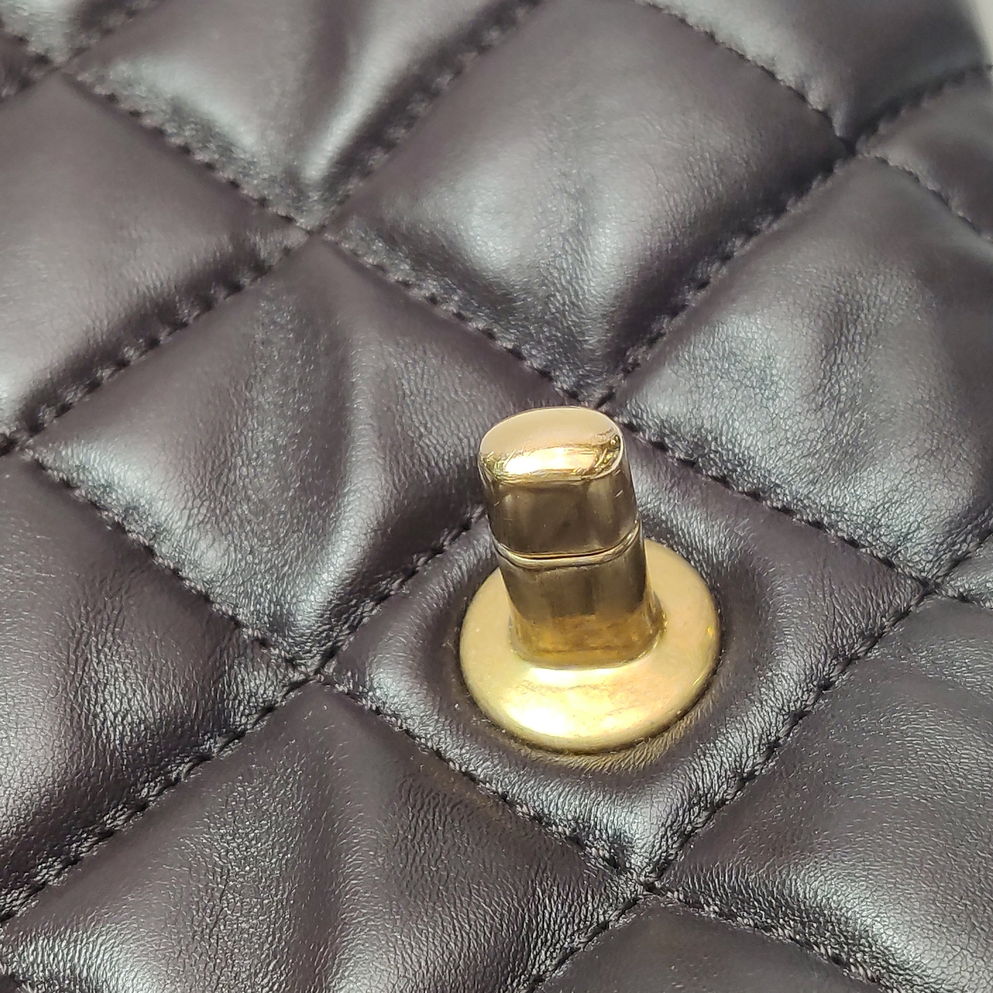 Chanel Pillow Crush Flap Bag Medium Brown Lambskin