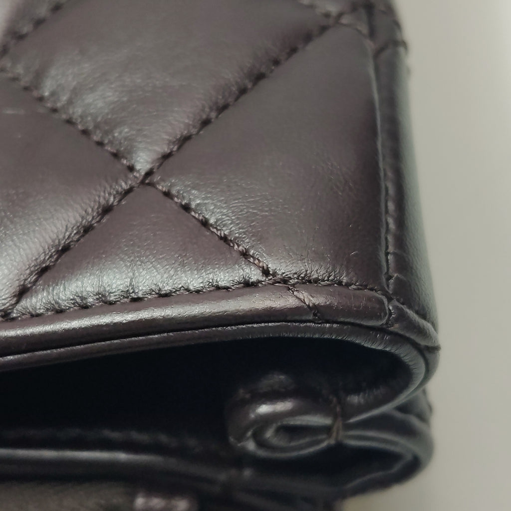 Chanel Pillow Crush Flap Bag Medium Brown Lambskin