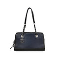 Chanel Angle Tote Navy Blue Black