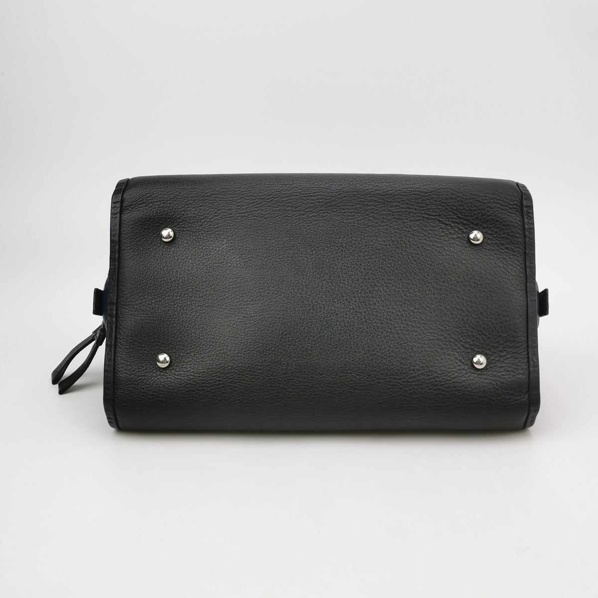 Chanel Angle Tote Navy Blue Black