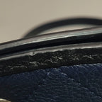 Chanel Angle Tote Navy Blue Black