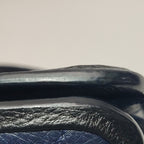 Chanel Angle Tote Navy Blue Black