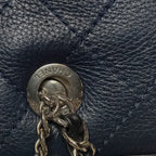 Chanel Angle Tote Navy Blue Black