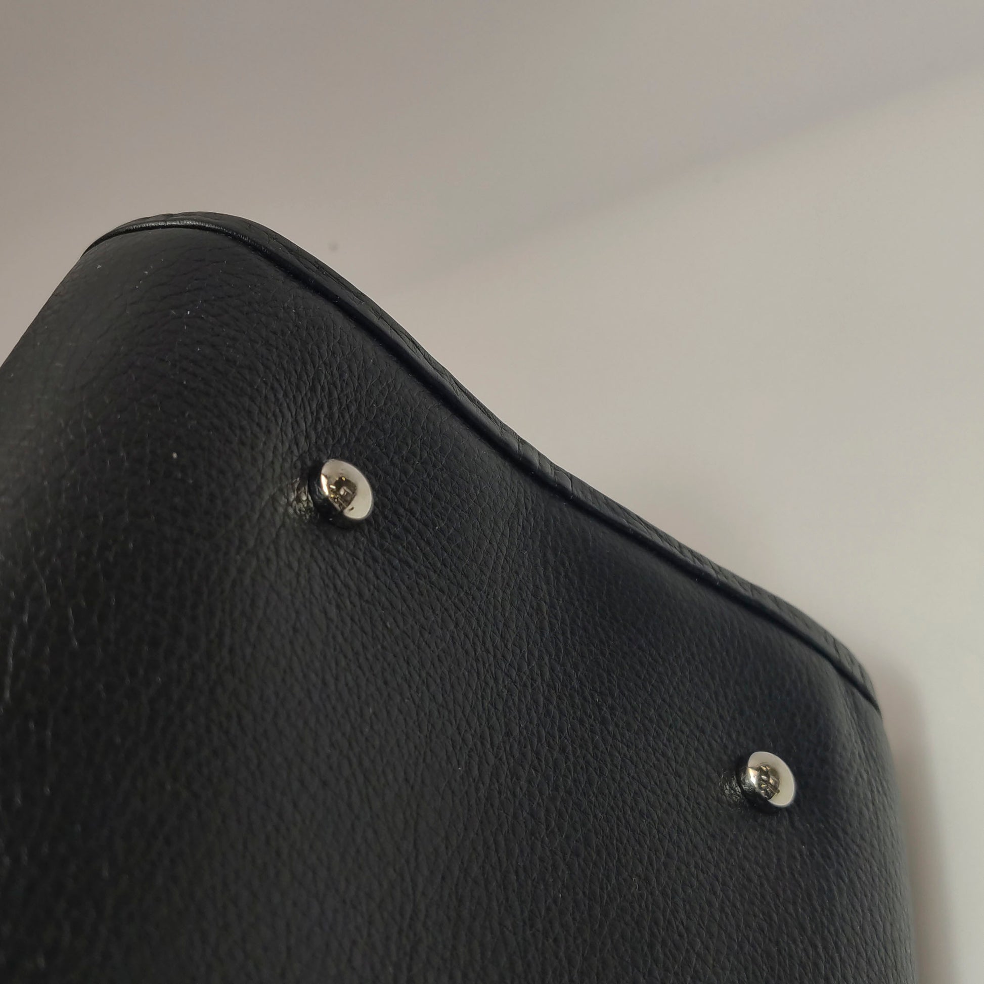 Chanel Angle Tote Navy Blue Black