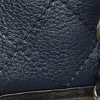 Chanel Angle Tote Navy Blue Black