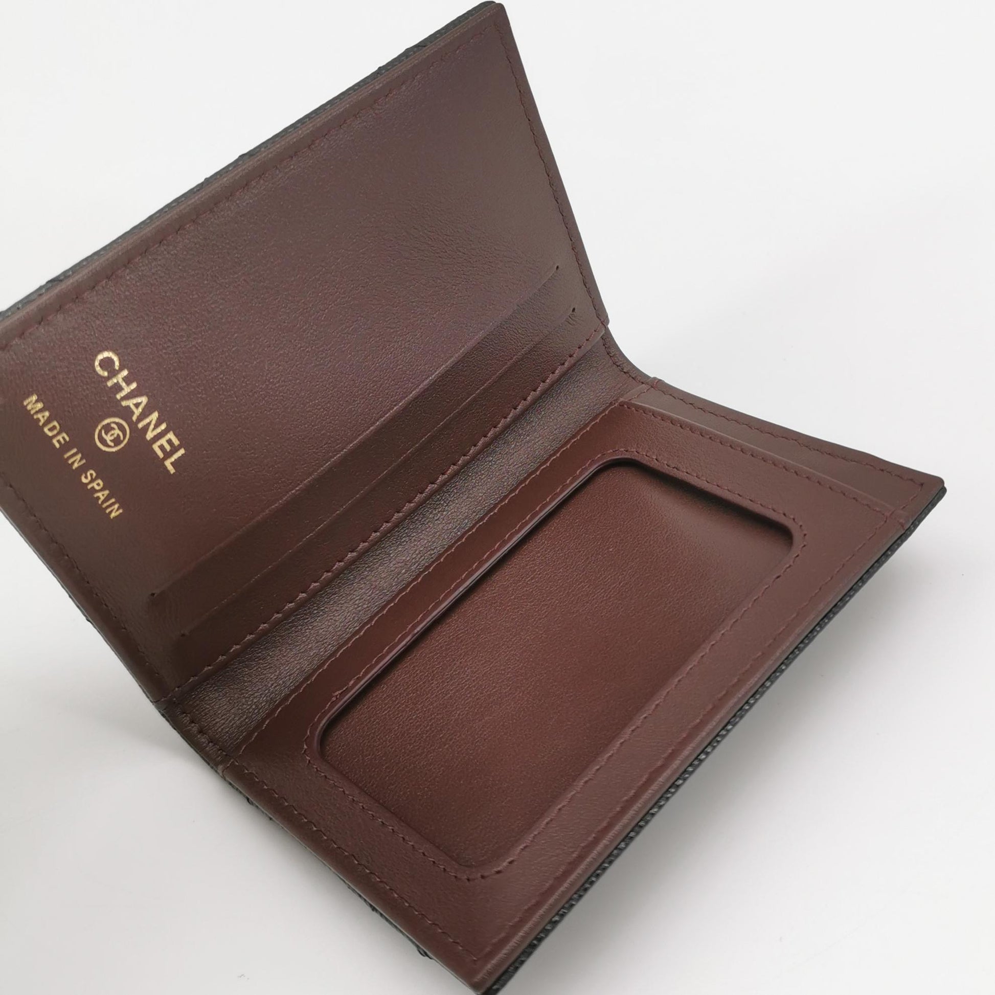 Chanel Quilted Card Holder Wallet Black Caviar