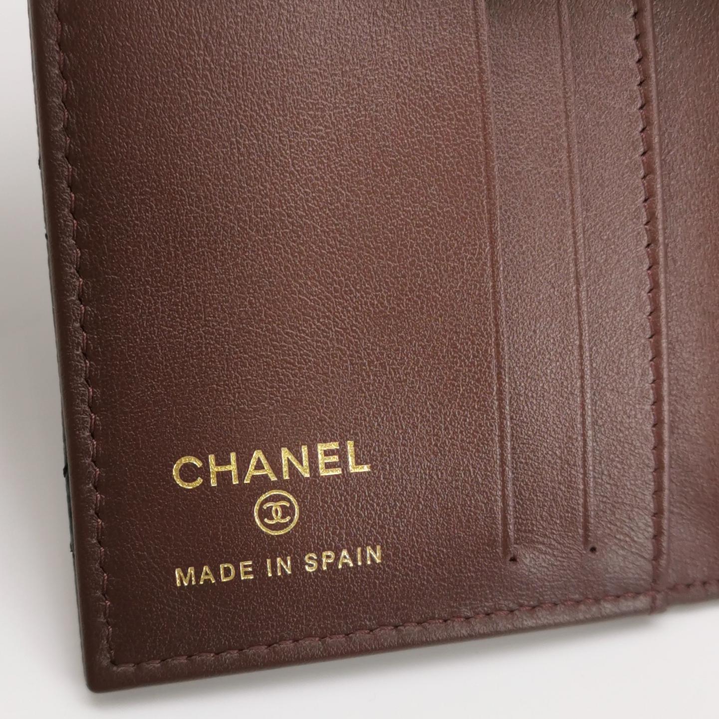 Chanel Quilted Card Holder Wallet Black Caviar