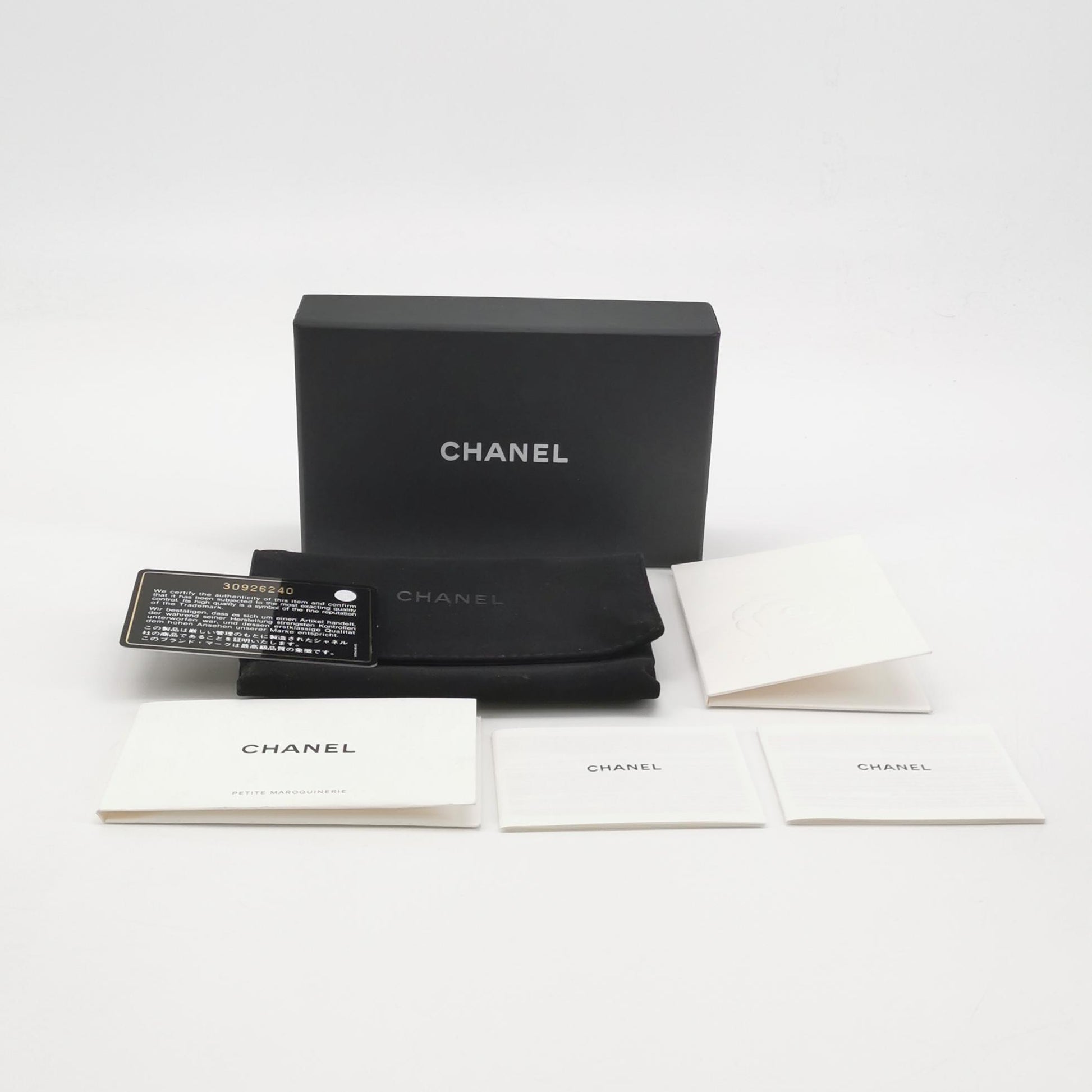 Chanel Quilted Card Holder Wallet Black Caviar