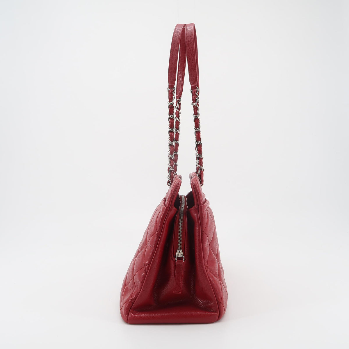 Chanel Quilted Timeless Tote Caviar Red