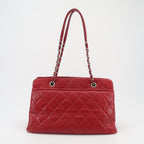 Chanel Quilted Timeless Tote Caviar Red