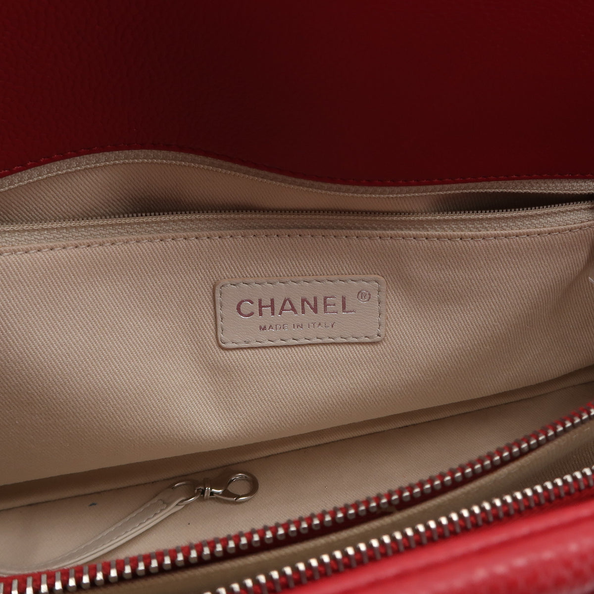 Chanel Quilted Timeless Tote Caviar Red