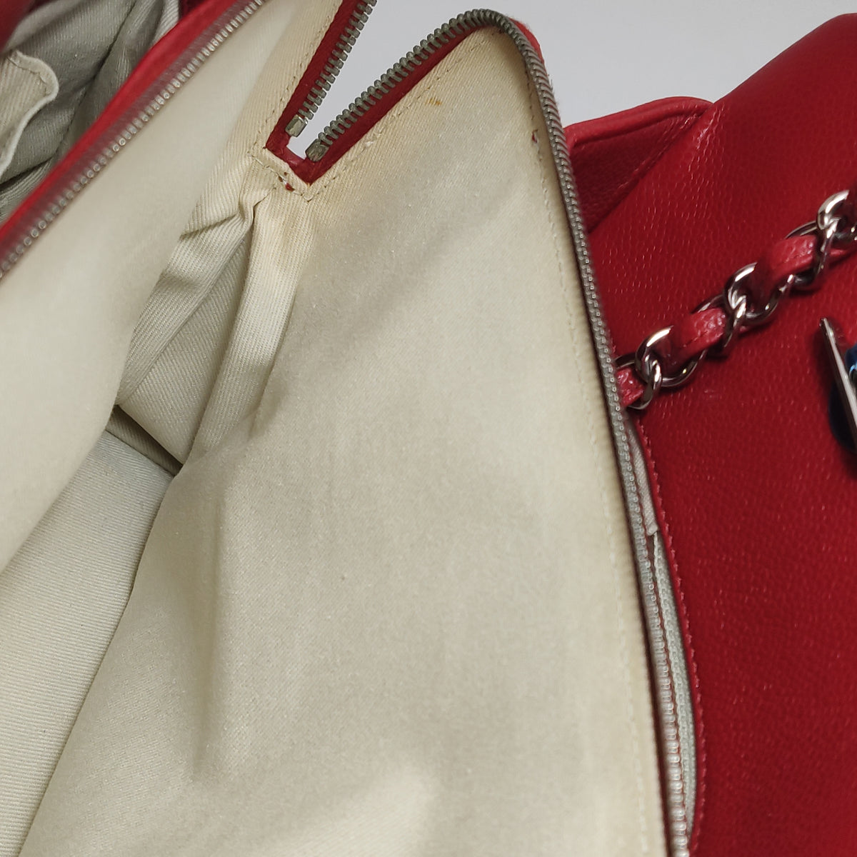 Chanel Quilted Timeless Tote Caviar Red