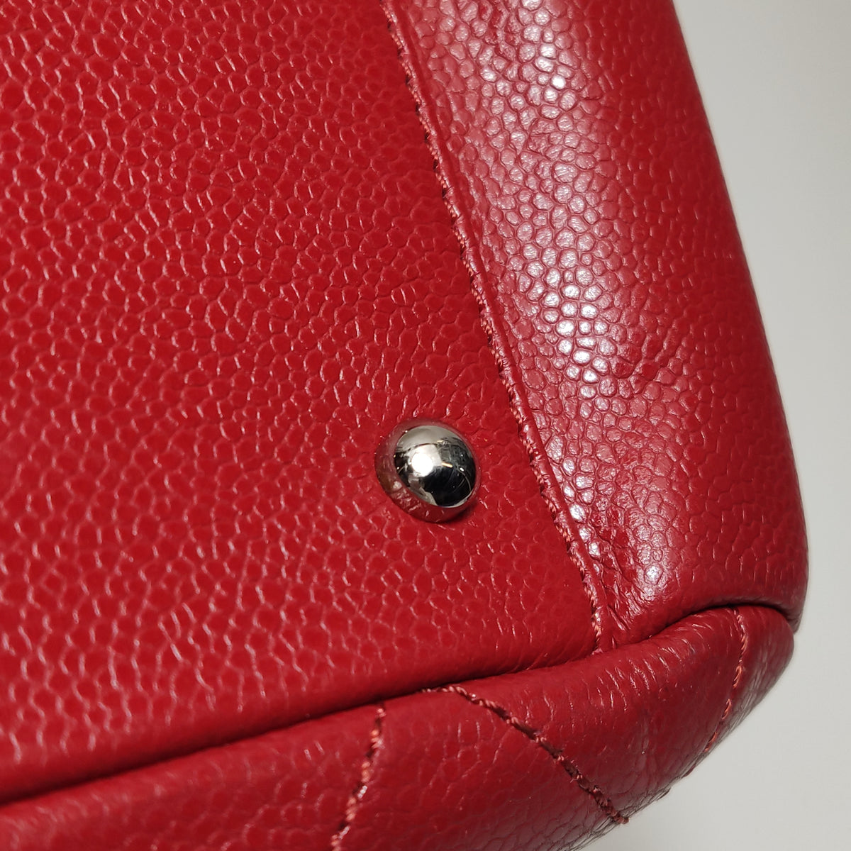 Chanel Quilted Timeless Tote Caviar Red