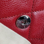Chanel Quilted Timeless Tote Caviar Red