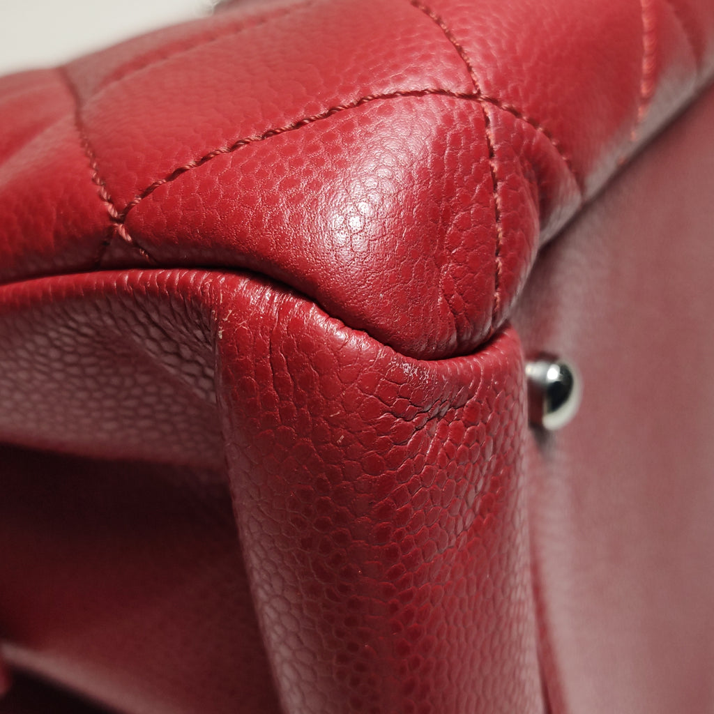 Chanel Quilted Timeless Tote Caviar Red