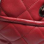 Chanel Quilted Timeless Tote Caviar Red