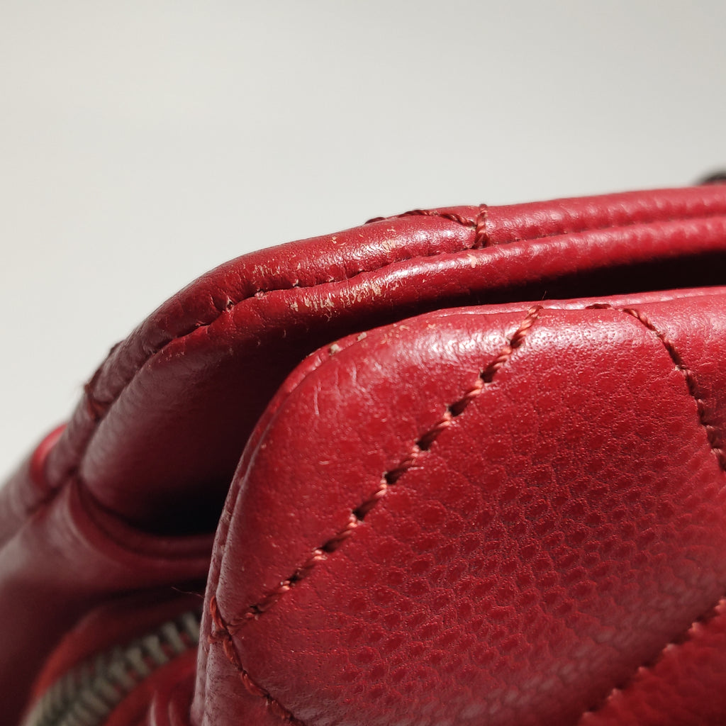 Chanel Quilted Timeless Tote Caviar Red