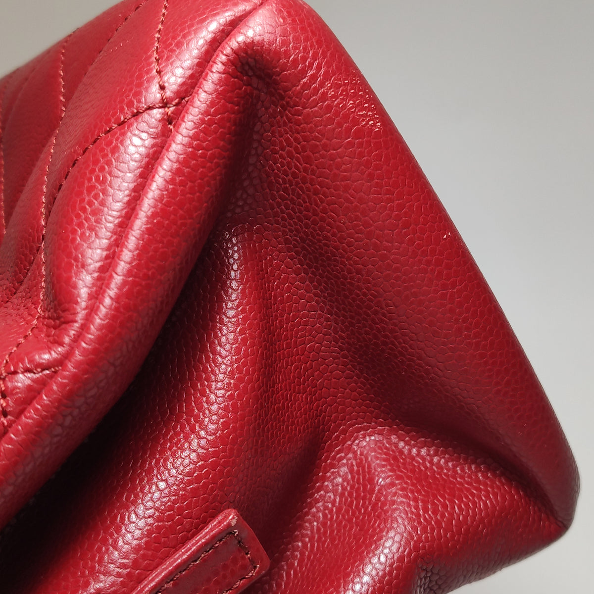 Chanel Quilted Timeless Tote Caviar Red