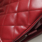 Chanel Quilted Timeless Tote Caviar Red