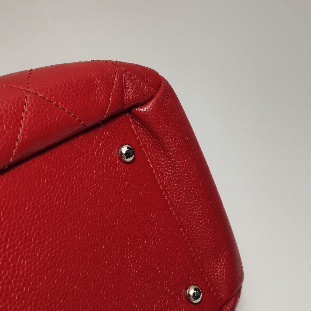 Chanel Quilted Timeless Tote Caviar Red