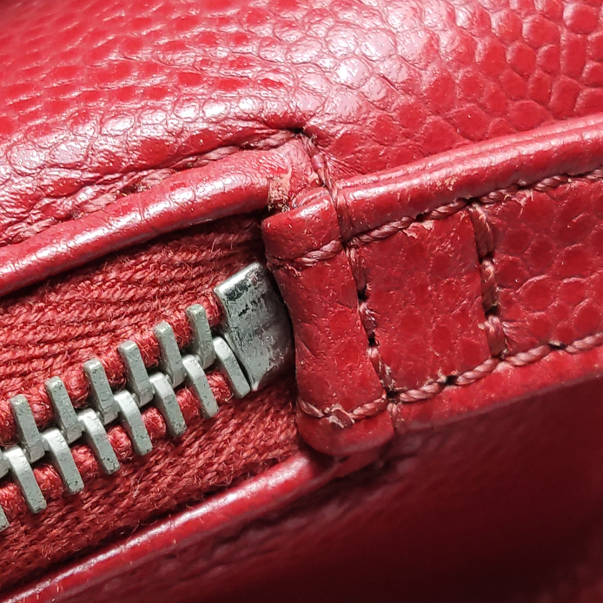 Chanel Quilted Timeless Tote Caviar Red
