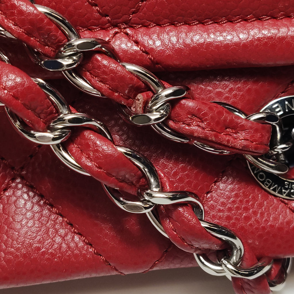 Chanel Quilted Timeless Tote Caviar Red