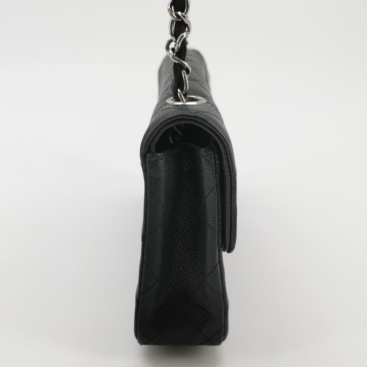 Chanel Flap East West Caviar Black SHW