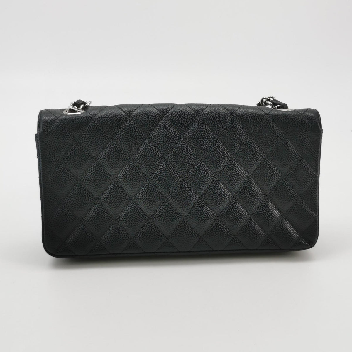 Chanel Flap East West Caviar Black SHW