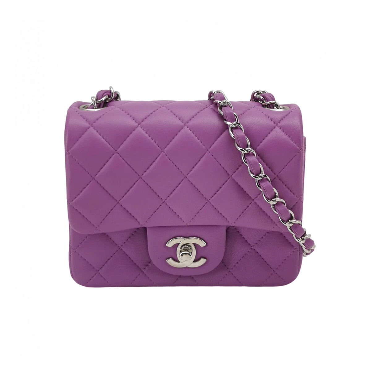 Chanel Mini Square Flap Purple
