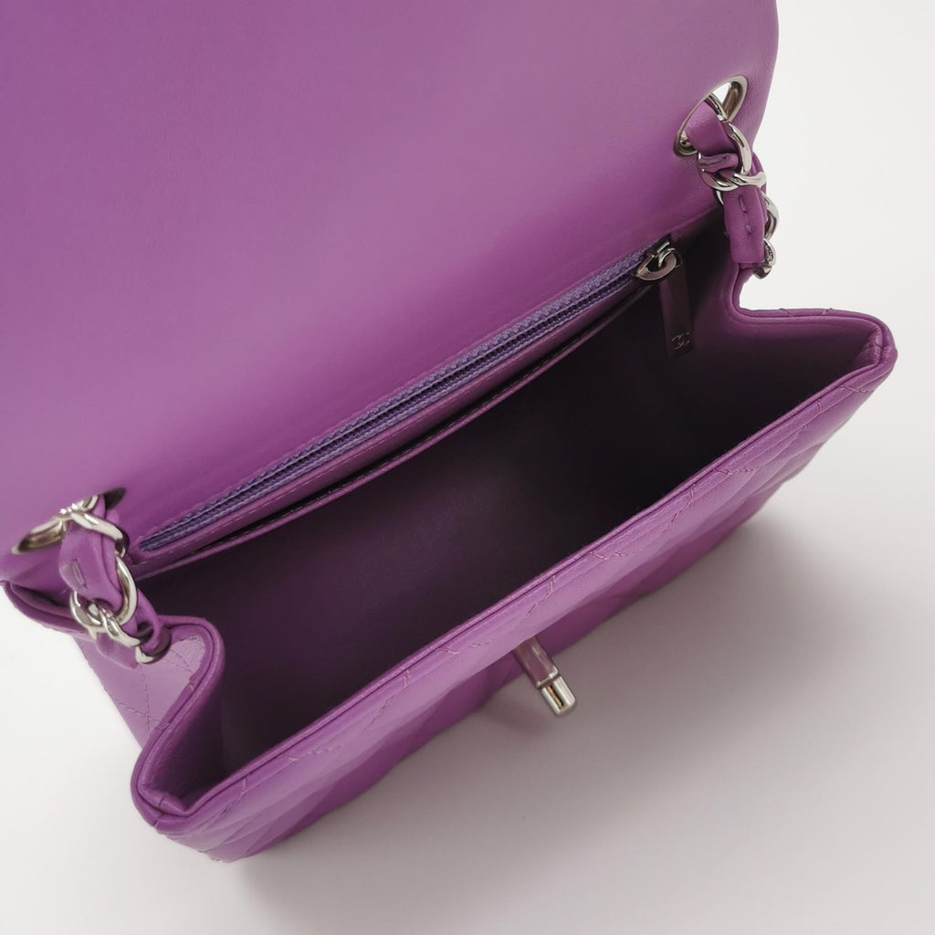 Chanel Mini Square Flap Purple